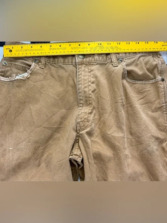 Dickies Carpenter Pants Men's 32 x 32 Brown Tan Workwear Y2K Baggy Utility VTG - Picture 5 of 5